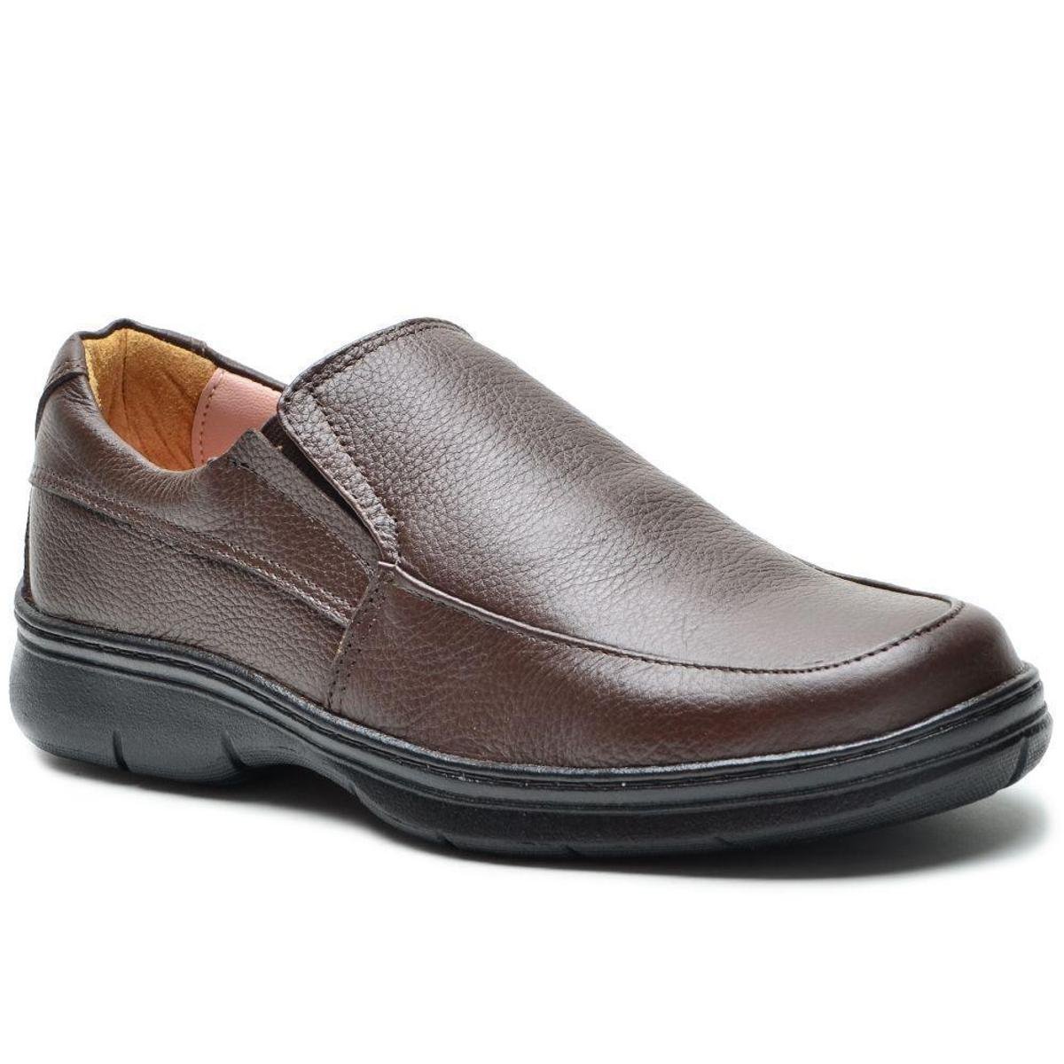 Sapato Masculino Social Casual Anti-stress Ortopédico Em Couro Menor preço em Sapato Masculino Social Casual Anti-stress Ortopédico Em Couro