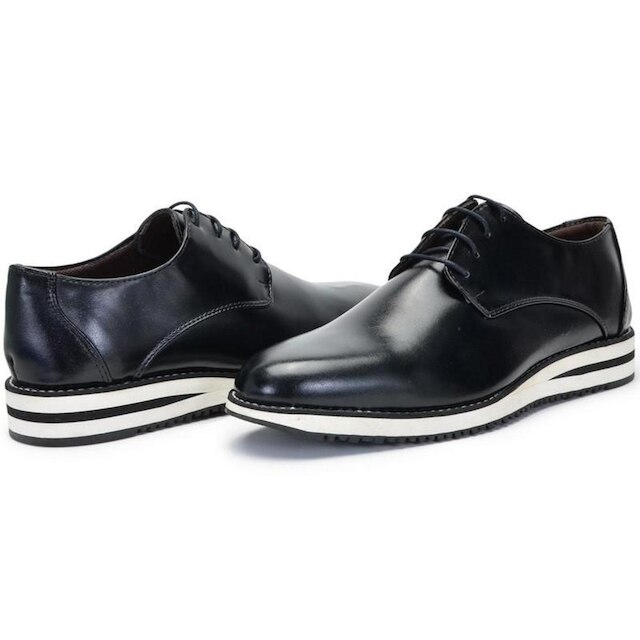 Sapato Masculino Social Casual Derby Oxford Sola EVA + Cinto E Cateria