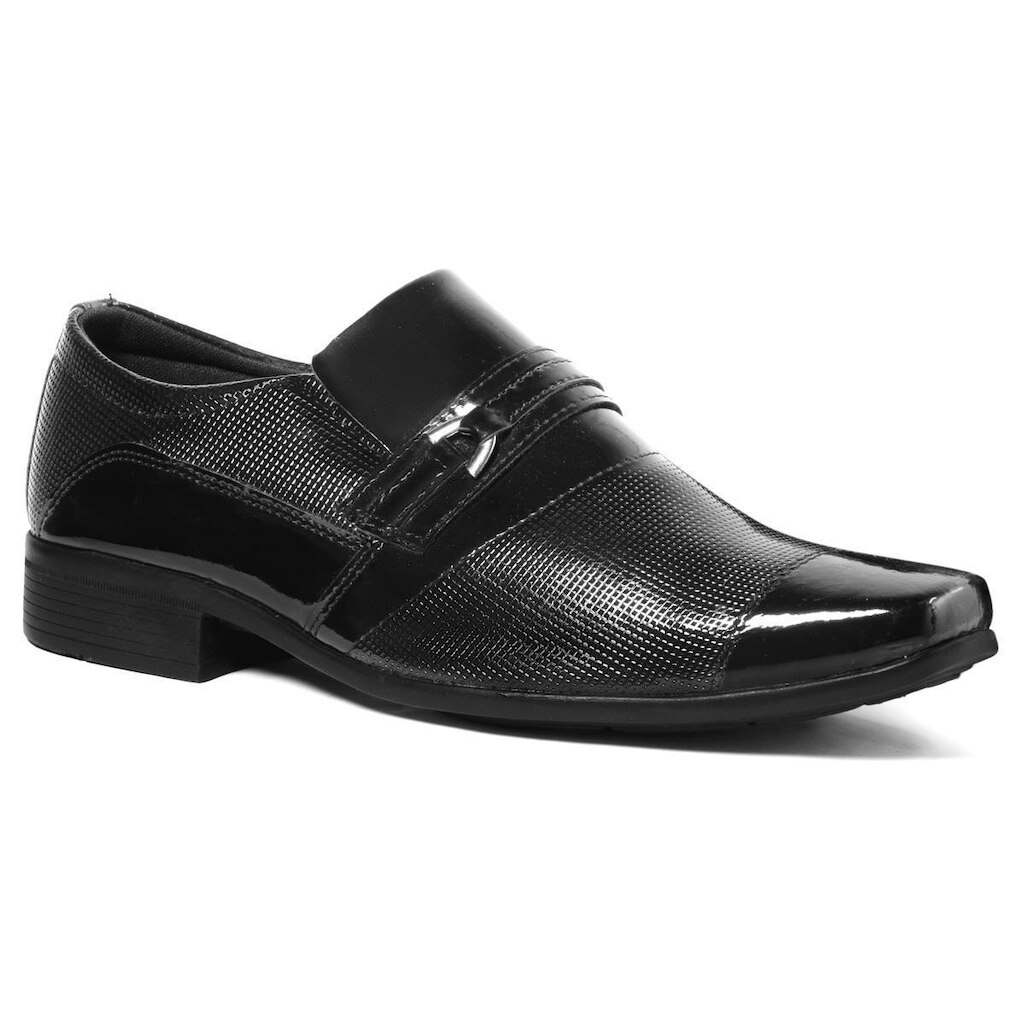 Sapato Masculino Social Confortável Elegante Verniz