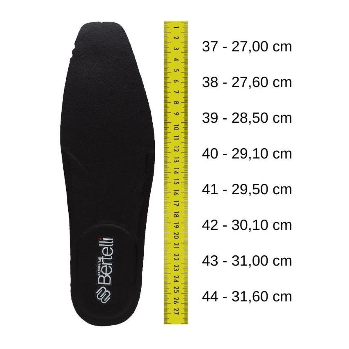 Tamanho deals sapato masculino