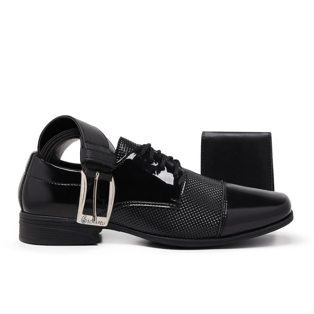 Sapato Masculino Social Schiareli 701K1 Kit Com Cinto e Carteira