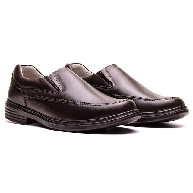 Sapato Masculino Ultra Comfort em Couro Café