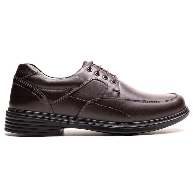 Sapato Masculino Ultra Comfort em Couro Café