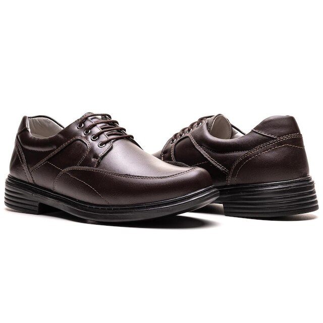 Sapato Masculino Ultra Comfort em Couro Café