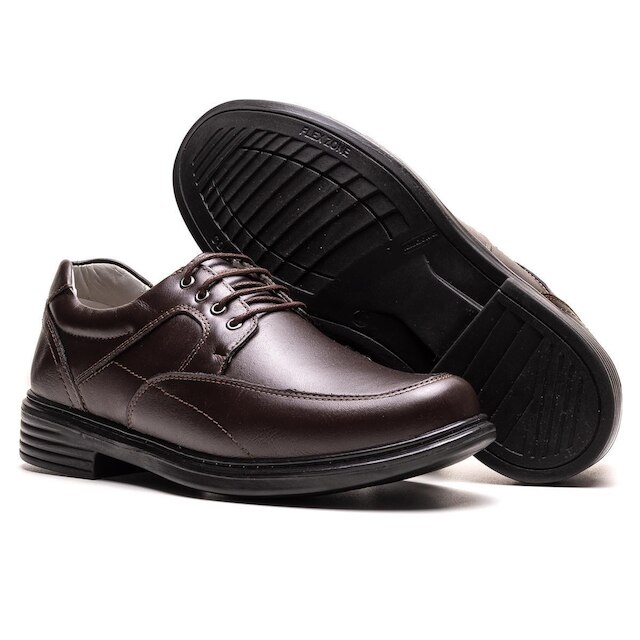 Sapato Masculino Ultra Comfort em Couro Café