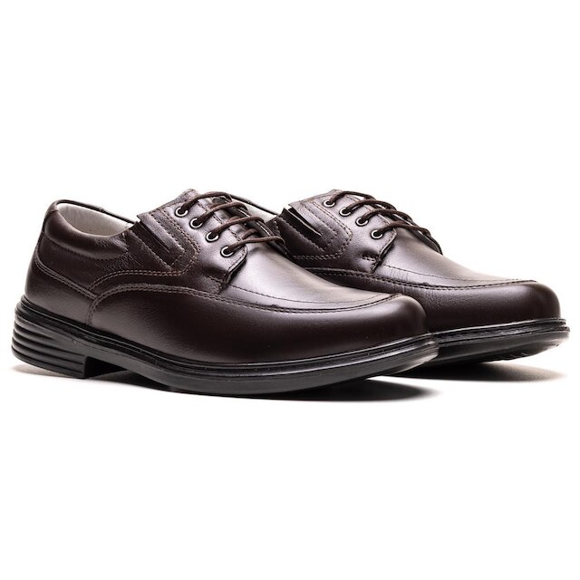 Sapato Masculino Ultra Comfort em Couro Café