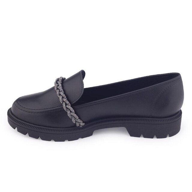 Sapato mocassim Beira Rio 4283.117 Oxford strass