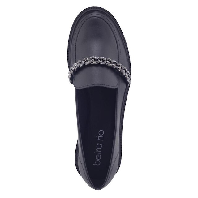Sapato mocassim Beira Rio 4283.117 Oxford strass