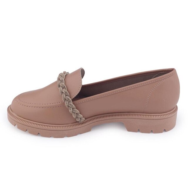 Sapato mocassim Beira Rio 4283.117 Oxford strass