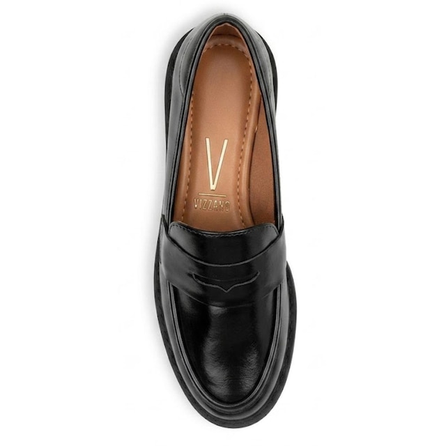 Sapato Mocassim Casual Feminino Vizzano 1453.100 Comfort Preto