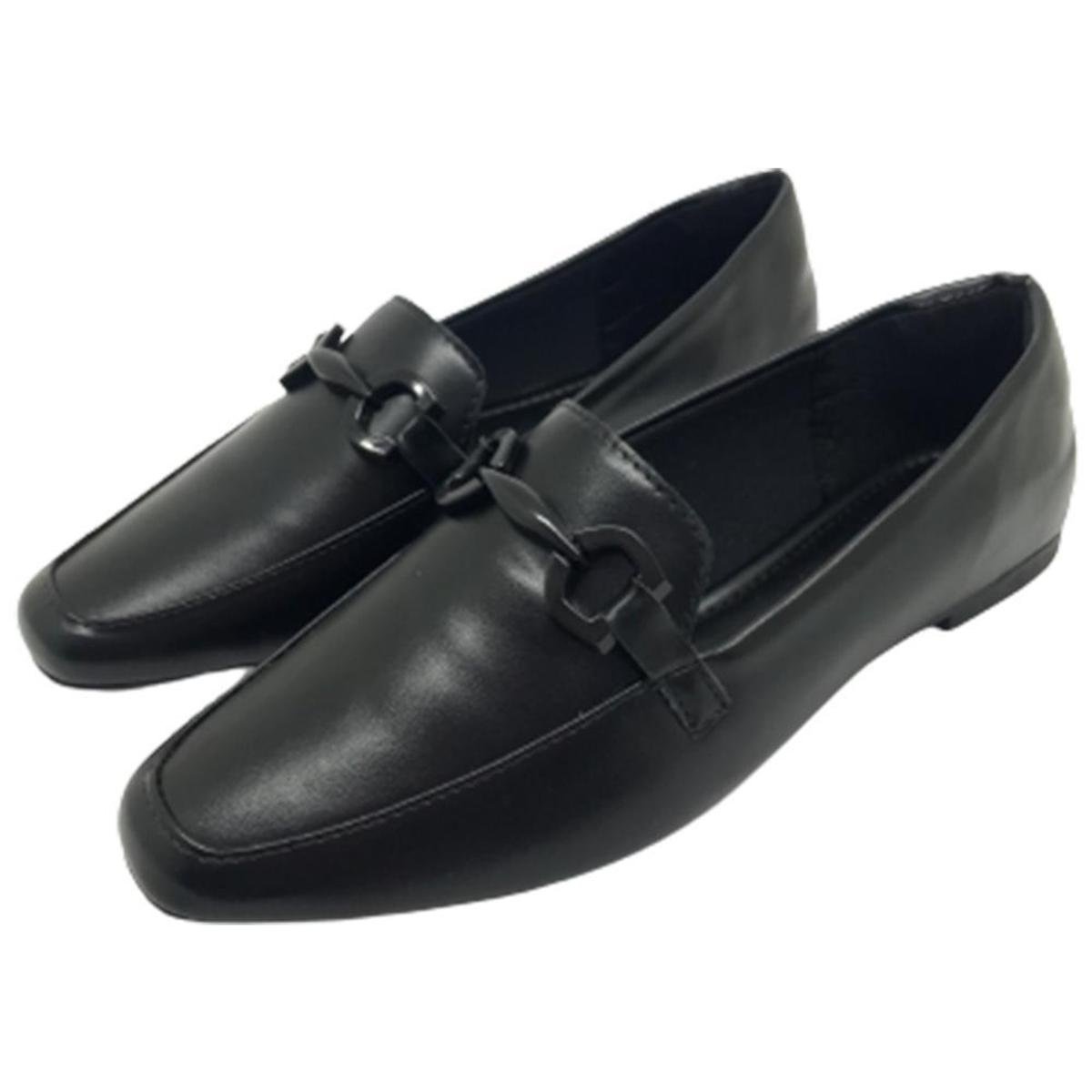 Sapato Mocassim CM Calçados Feminino Confort Santorine Enfeite - Preto Menor preço em Sapato Mocassim CM Calçados Feminino Confort Santorine Enfeite - Preto