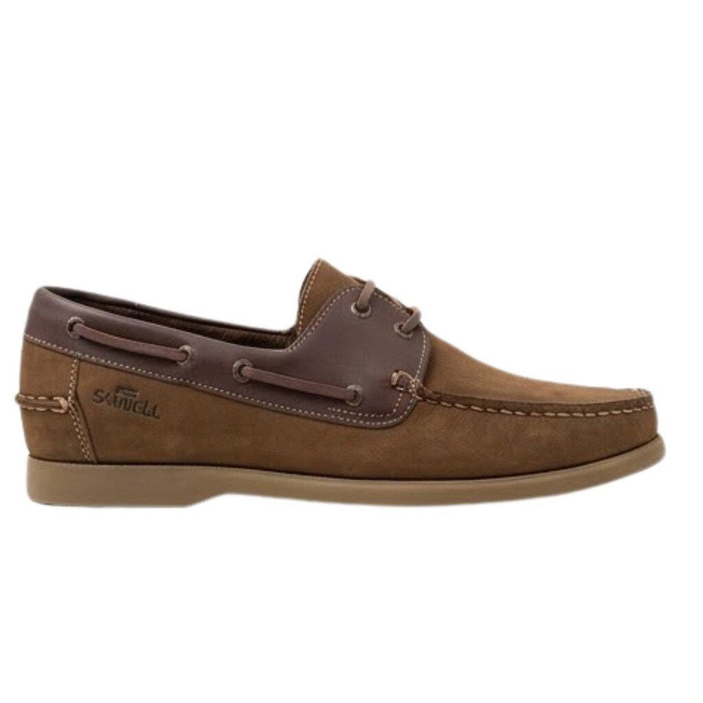 Sapato Mocassim Deckshoes Couro Nobuck Samello - Marrom