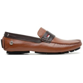 Sapato Mocassim em Couro Claro Masculino Vitara