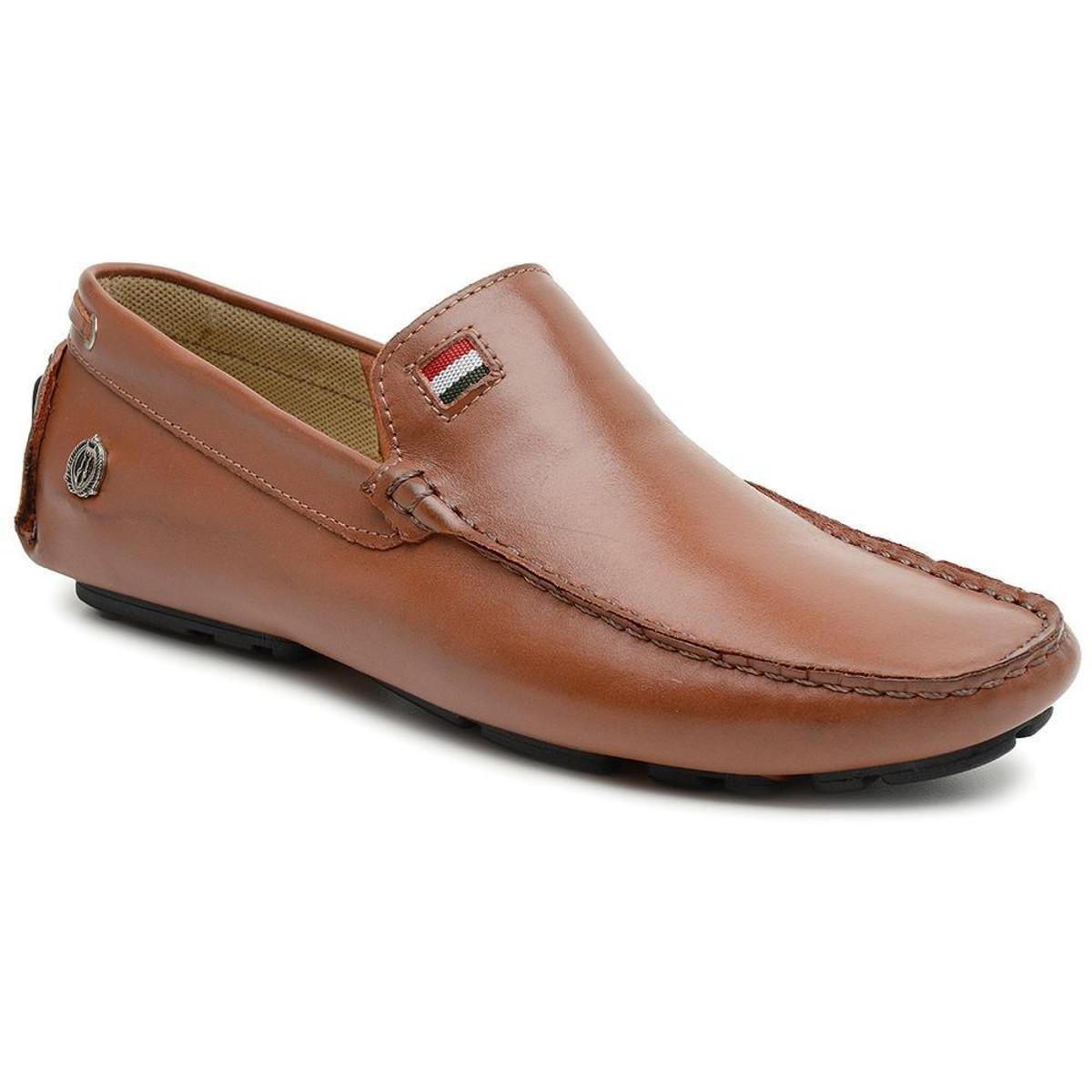 Sapato Mocassim em Couro Masculino Vitara - Marrom Menor preço em Sapato Mocassim em Couro Masculino Vitara - Marrom