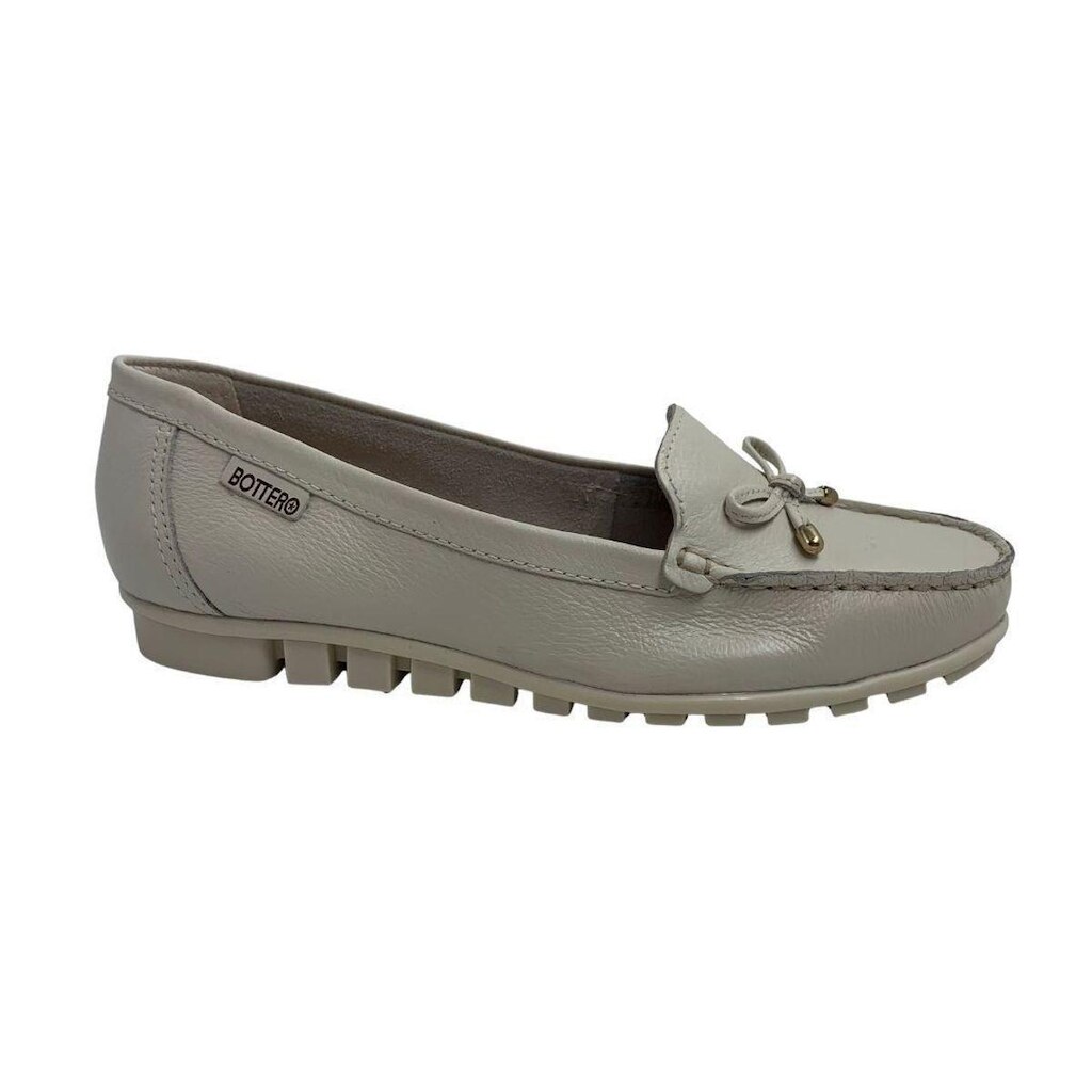 Sapato Mocassim Feminino Bottero em Couro Off White 354001 - Off 40