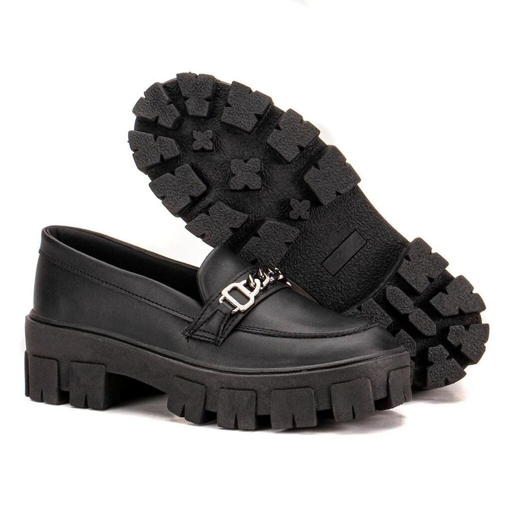 Sapato Mocassim Feminino Oxford Tratorada