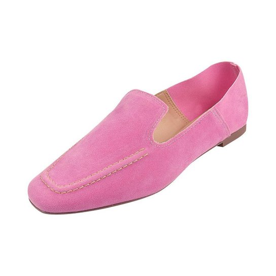 Sapato Mocassim Loafer Bico Quadrado Sapatteria - Rosa