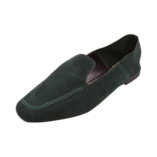 Sapato Mocassim Loafer Bico Quadrado Sapatteria - Verde