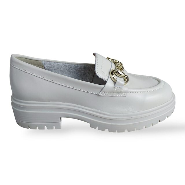 Sapato Mocassim Loafer Bottero Couro Atanado Tratorado Gelo