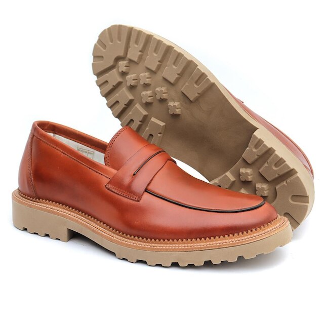 Sapato Mocassim Loafer Masculino em couro Legítimo Artesanal