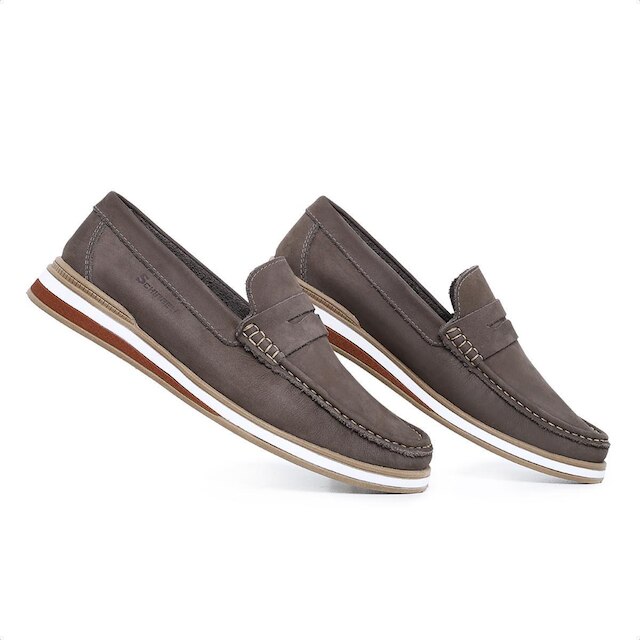 Sapato Mocassim Masculino de Couro Schiareli 2024 Casual Dockside