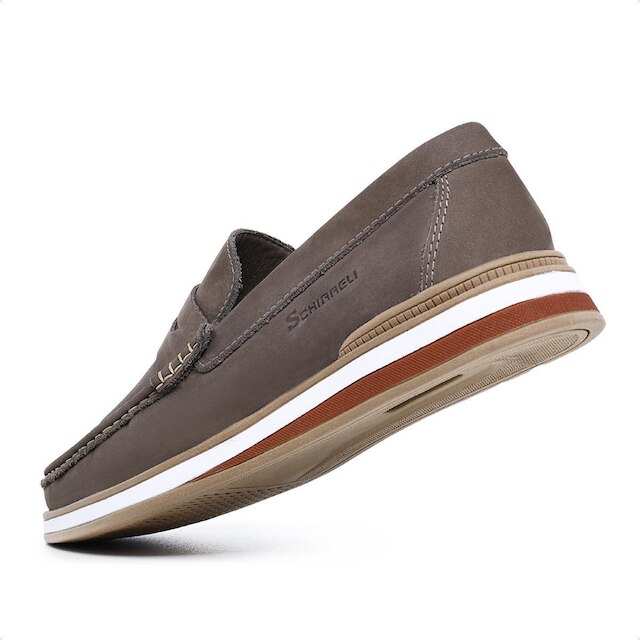 Sapato Mocassim Masculino de Couro Schiareli 2024 Casual Dockside