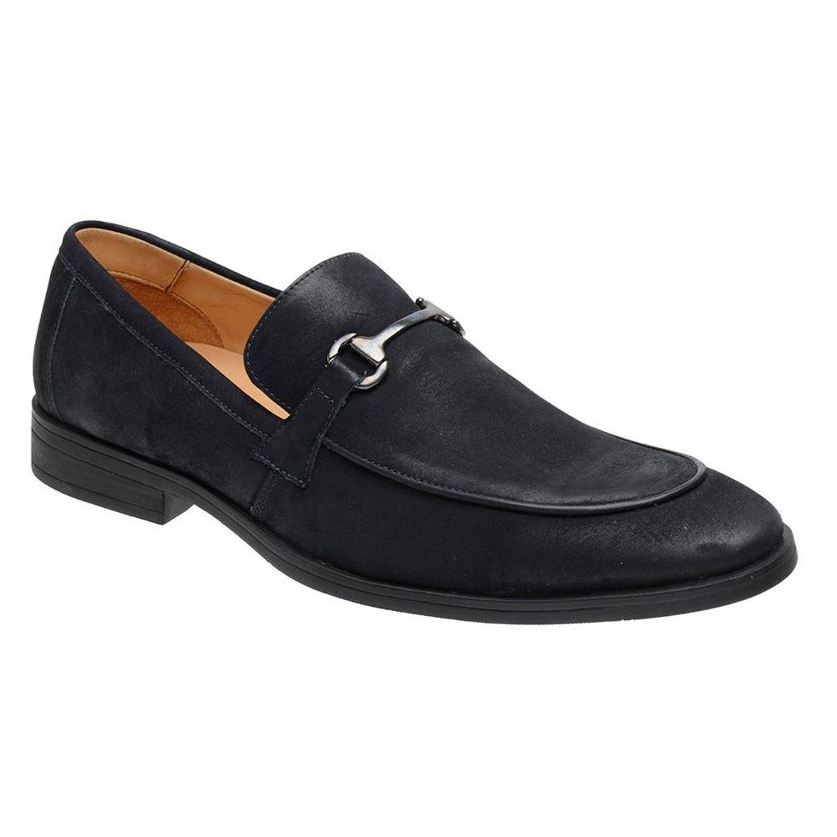 Sapato Mocassim Masculino Malbork Em Couro Nobuck Azul 58850 - Marinho |  Zattini