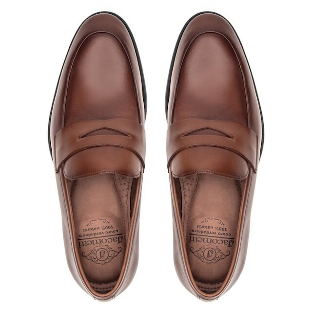 Sapato Mocassim Masculino Veneto em Couro Social Versátil