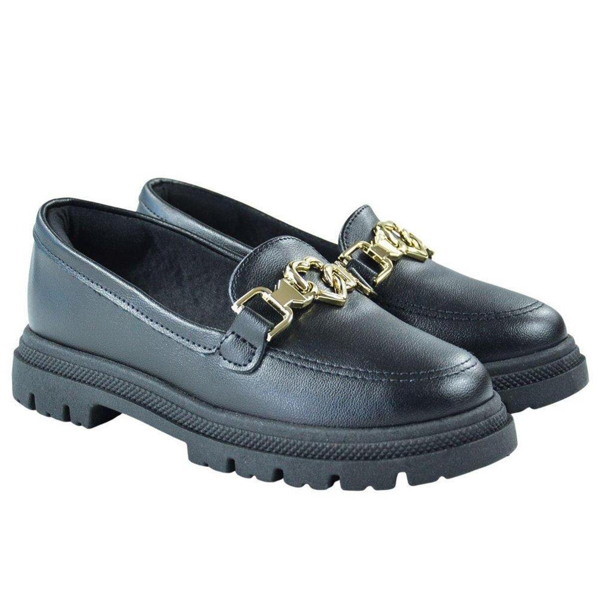 SAPATO MOCASSIM MENINA MOLEKINHA 2566.102 PRETO