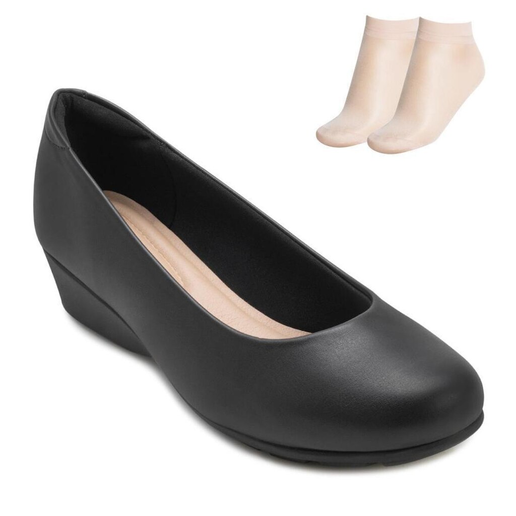 Sapato Modare P Anabela e Meia MD26-70142