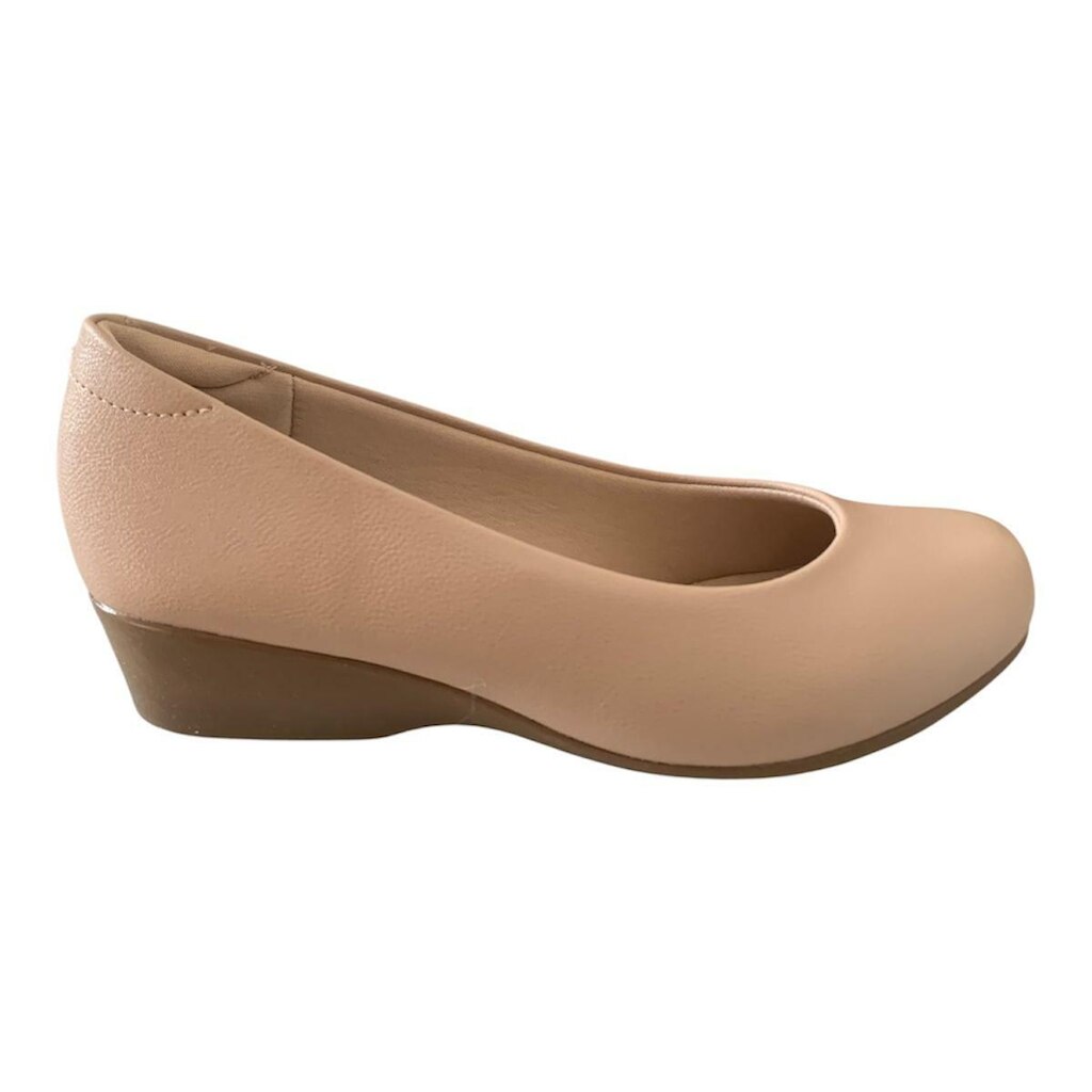 Sapato Modare Ultraconforto Anabela 7014.200 Bege 36