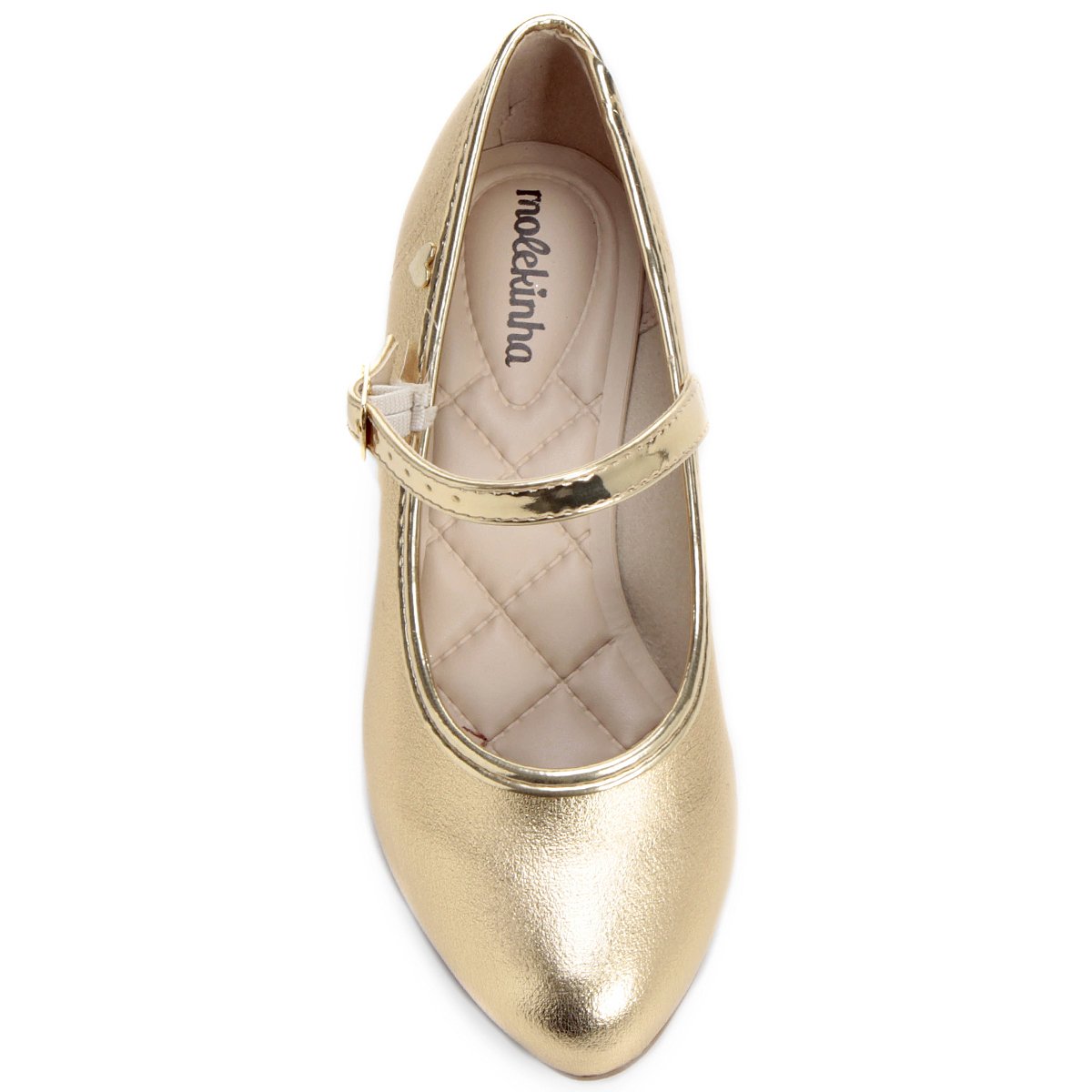 sapato boneca dourado