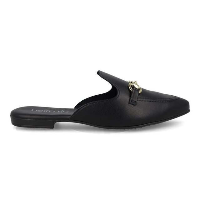 Sapato Mule Beira Rio Bridão Metálico Feminino