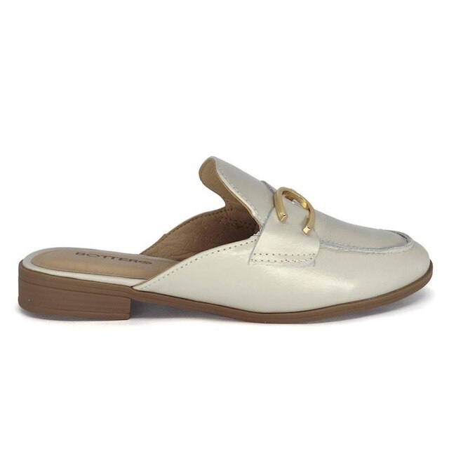 Sapato Mule Feminino Bottero Couro Salto Baixo
