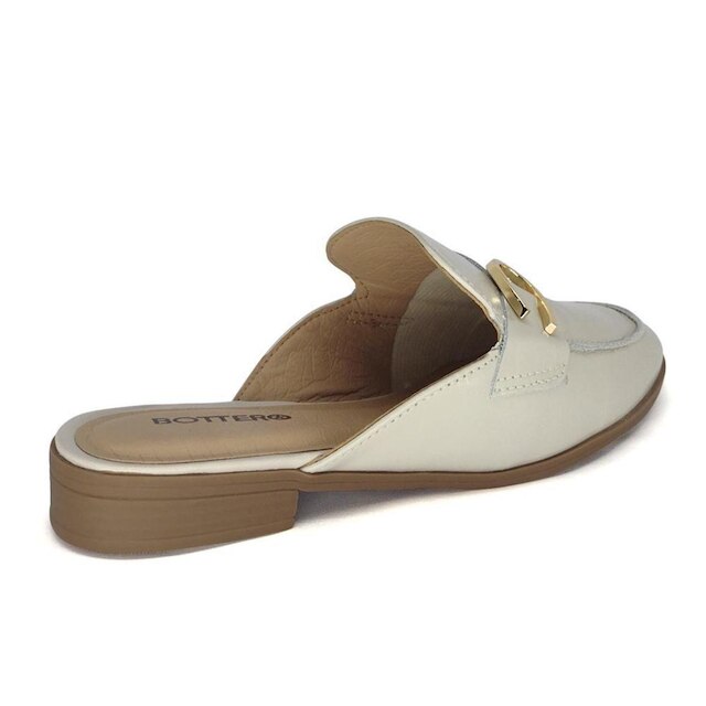 Sapato Mule Feminino Bottero Couro Salto Baixo