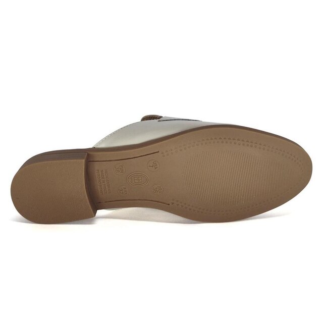 Sapato Mule Feminino Bottero Couro Salto Baixo