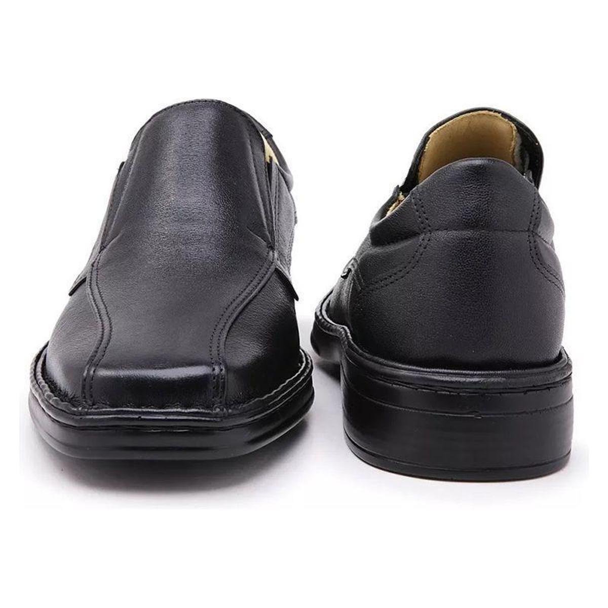 Sapato Ortopédico Masculino Conforto Preto 1002 - Preto | Zattini