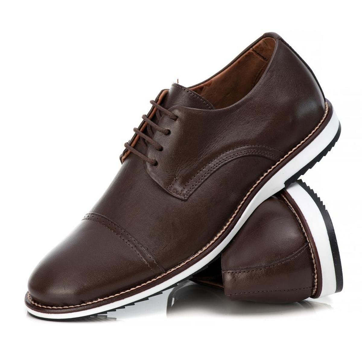 Sapato Oxford Casual Masculino Brogue Premium Couro Confort Andora - Cafe é ruim? Sapato Oxford Casual Masculino Brogue Premium Couro Confort Andora - Cafe é boa?