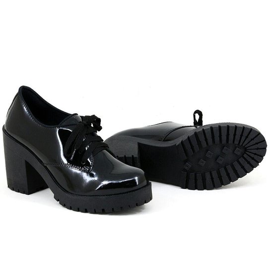 Sapato Oxford Cr Shoes Tratorado Verniz Zattini
