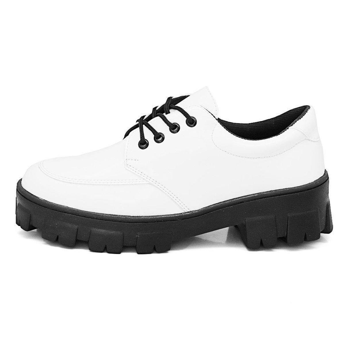 Zattini Tenis Oxford Branco Feminino Sapato Oxford Feminino Solado