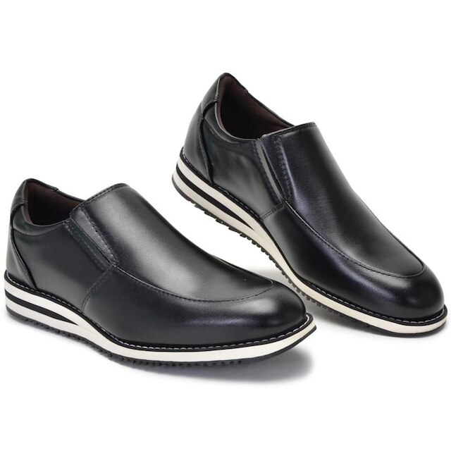 Sapato Oxford Liso Conforto e Estilo Moda Casual Homem Elegante Calce Facil Sola Leve Antiderrapante