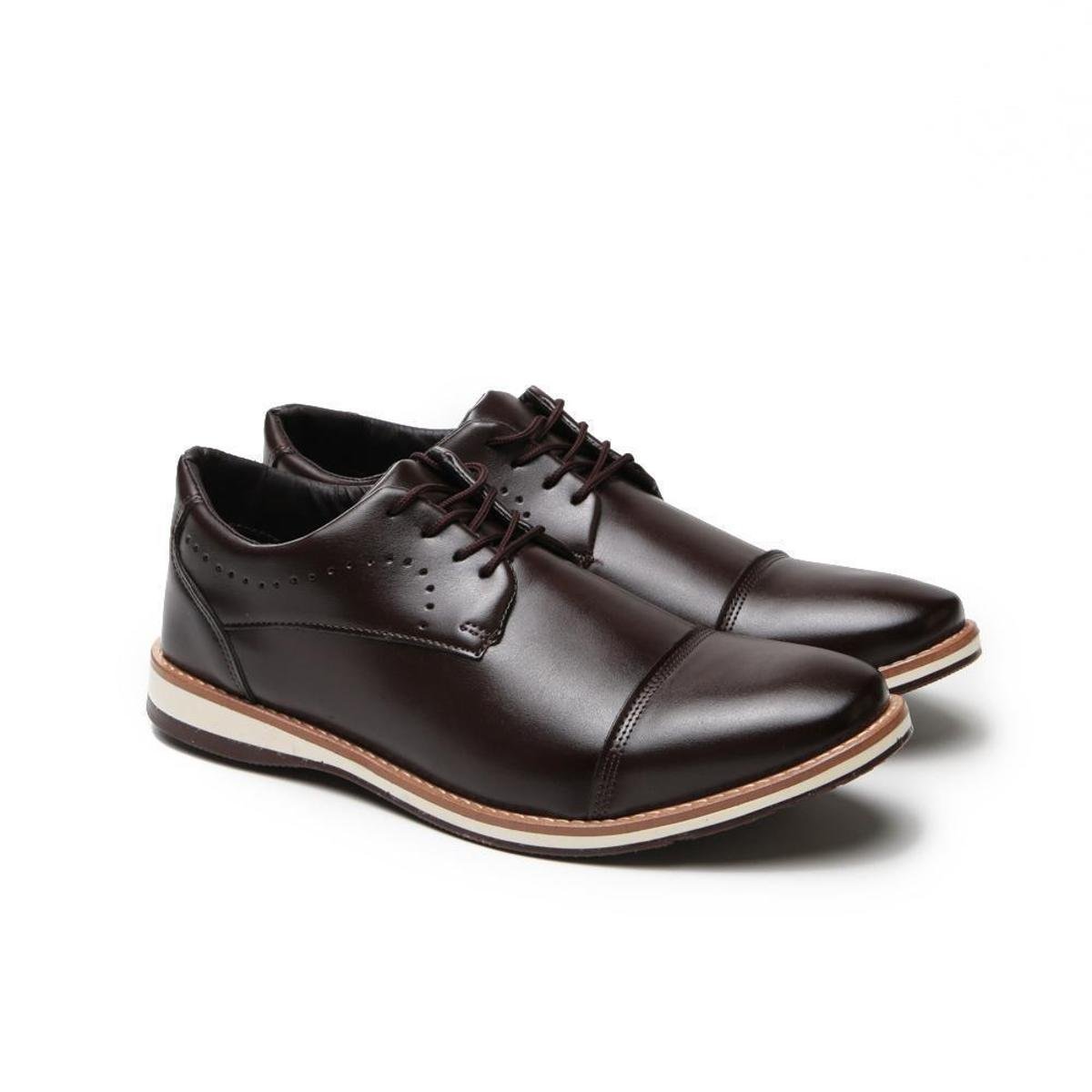 Sapato Oxford Masculino Cadarço Bico Redondo Conforto Casual - Marrom Escuro é ruim? Sapato Oxford Masculino Cadarço Bico Redondo Conforto Casual - Marrom Escuro é boa?