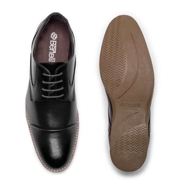 Sapato Oxford Masculino Cadarço Encerado Palmilha Espuma Esquino em Aço Bico Redondo Casamento