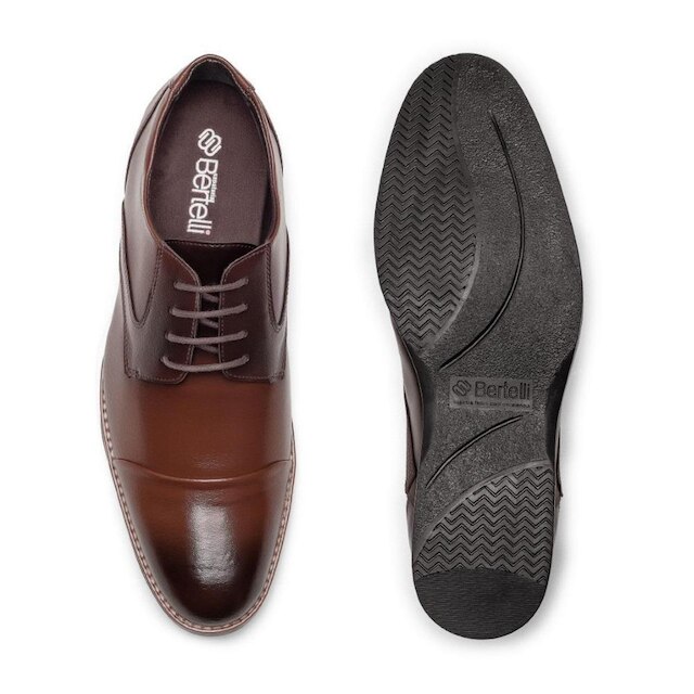 Sapato Oxford Masculino Cadarço Encerado Palmilha Espuma Esquino em Aço Bico Redondo Casamento