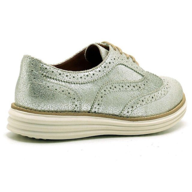 Sapato Oxford Q&A Metalizado Feminino