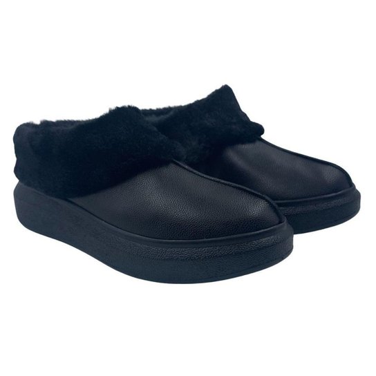 Sapato Pantufa Dalla Vecchia Forro de Pelo Preto 20290053 - Preto 41