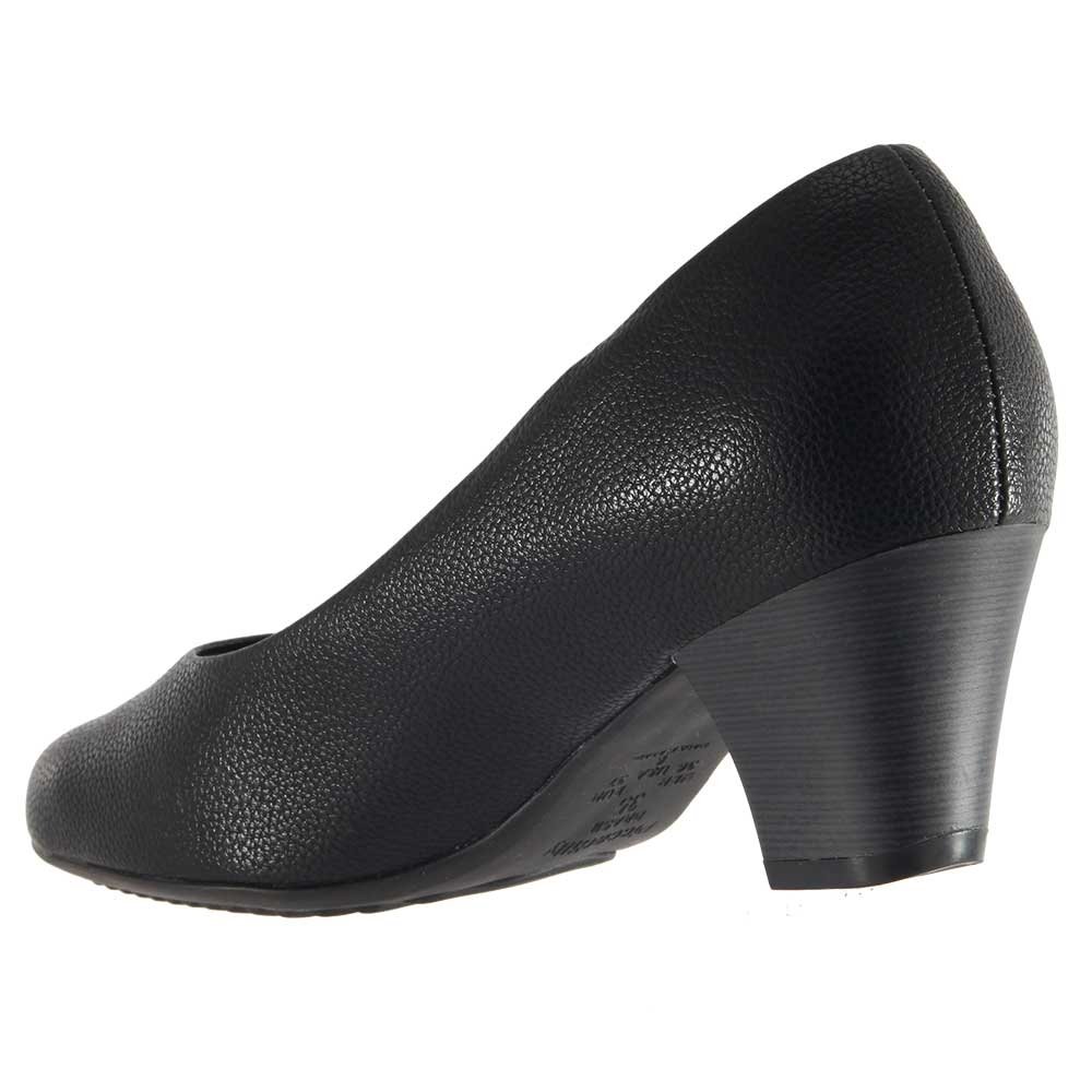 sapato piccadilly preto salto baixo