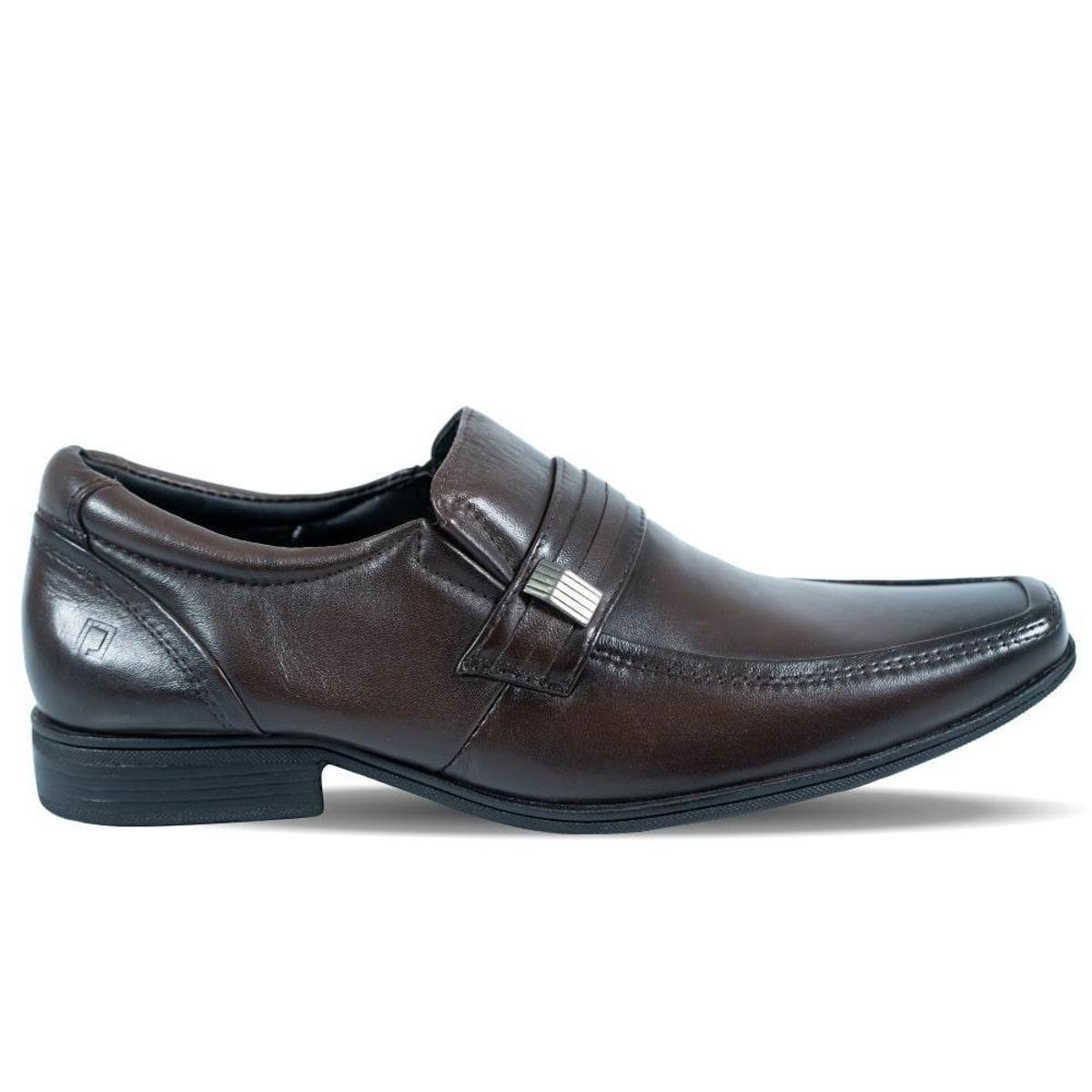 Sapato Pipper Masculino Duke em Couro Marrom Café - Marrom Escuro | Zattini