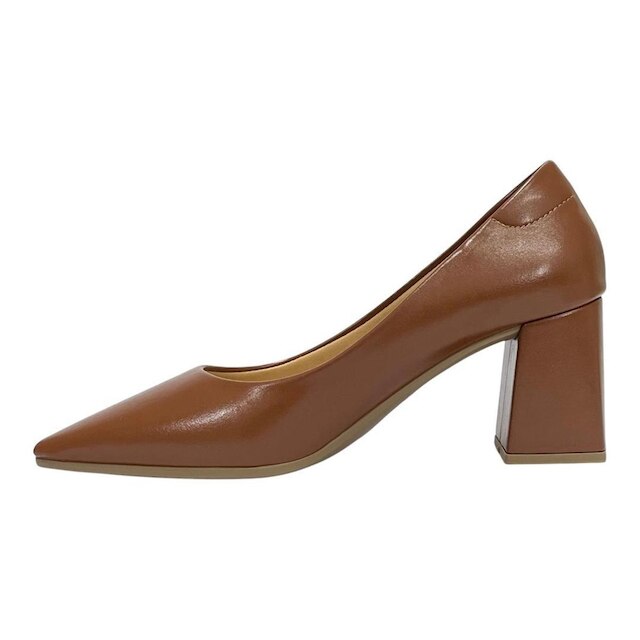 Sapato Santinelli Scarpin Salto Bloco 1606-001 Caramelo
