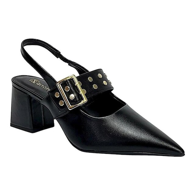Sapato Santinelli Scarpin Sligback 1636-046 Preto